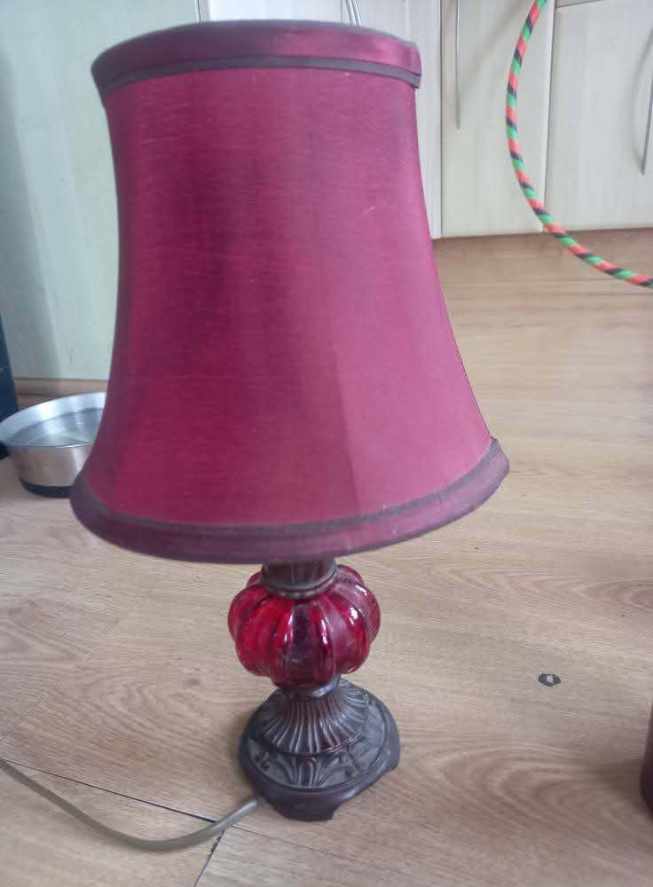 Gothic red lamp and Candelabra 