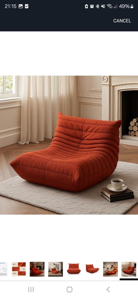 2 Togo Fireside Chair Soft Suede Lounge Chair Lazy Leisure Sofa Bean Bag Couch