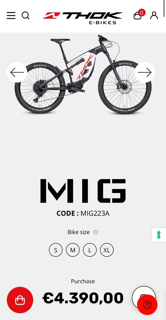 THOK MIG 630 Full Suspension Electric Mountain E MTB E Bike