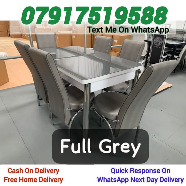 image for Brand new and imported dining table with 6 and 4 chairs for sale