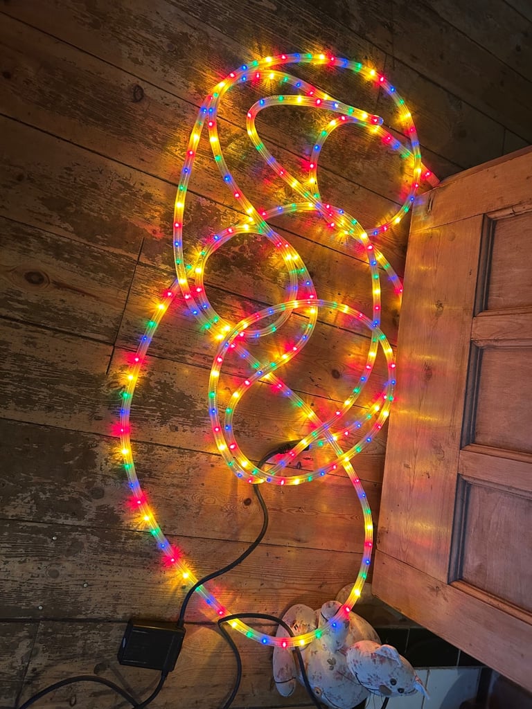 image for Outside flashing Christmas rope lights. See description for details. Can deliver for cost of fuel