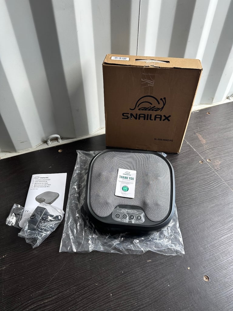 Snailax Foot massager With Heat Plantar Facilitis Deep Kneading Black