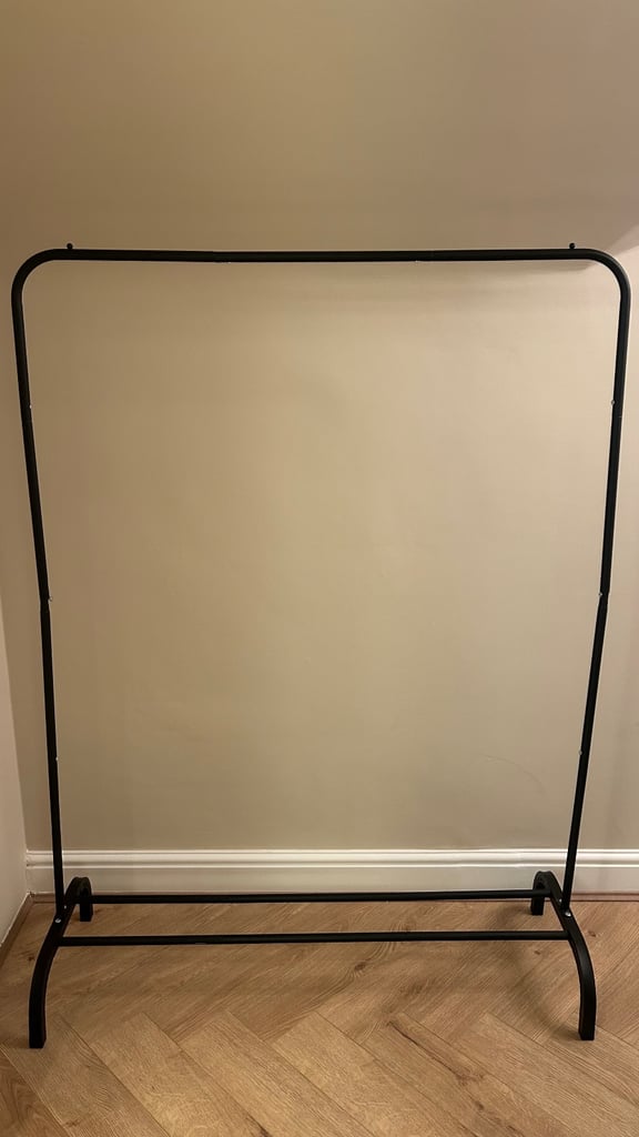 image for Black Metal Clothing Rail – Sturdy & Lightweight