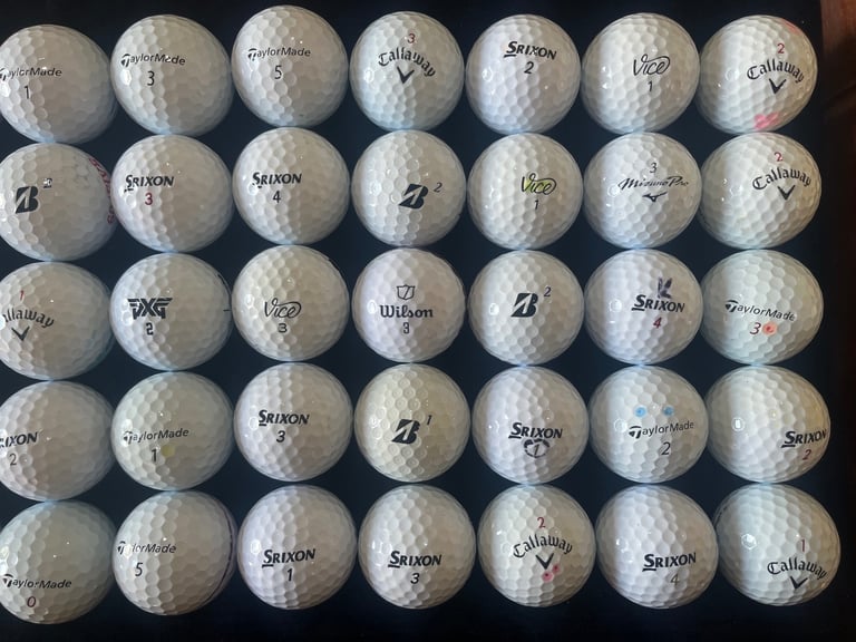 Box of 50 Top Quality Mixed Brand Golf Balls