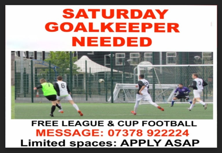 image for 11 A SIDE TEAM LOOKING FOR GOALKEEPERS IN LONDON, PLAY FOOTBALL FOR FREE IN SOUTH LONDON