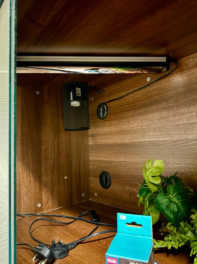 ReptiLife 4ft walnut Vivarium with accessories 