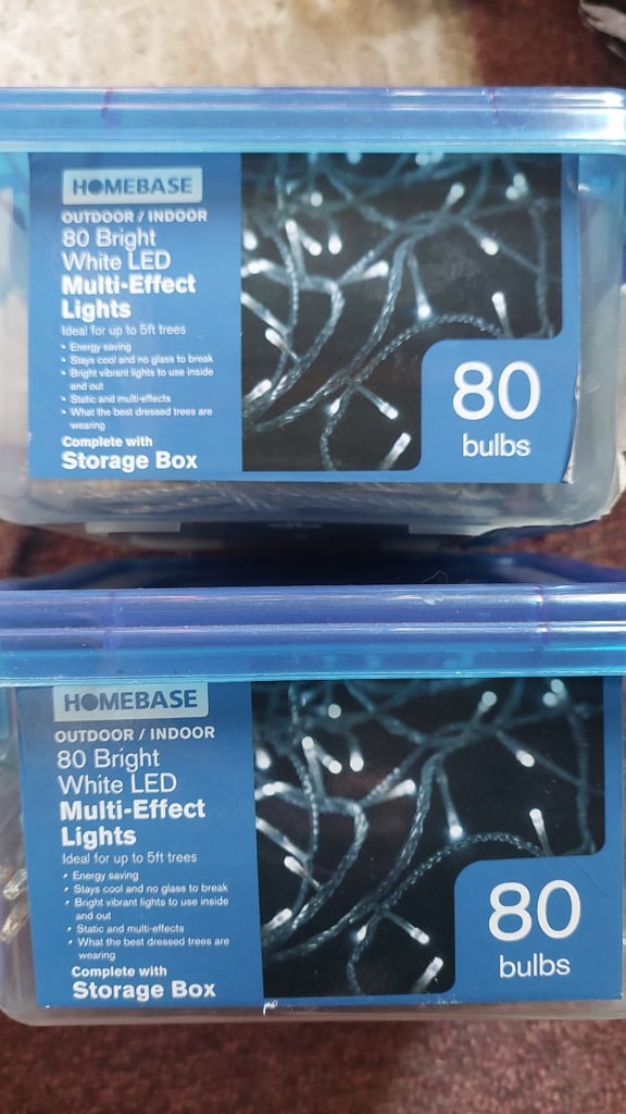 image for Two boxes of homebase Xmas LED lights 