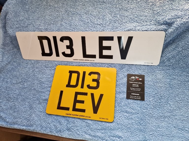 Motorbike and trailer number plates 