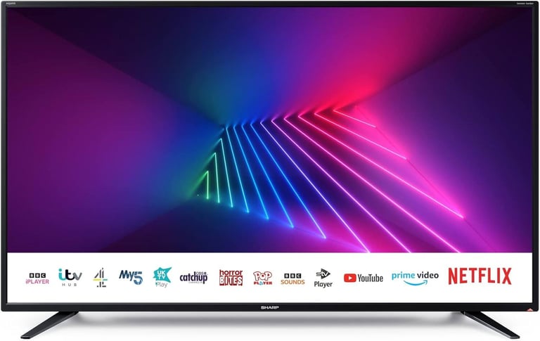 Sharp 43 inch Smart TV 4K Ultra HDR Ace Pro 400 Active Motion Catch-up TV 3x HDMI 43BJ2K