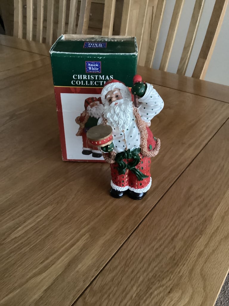 Boxed Father Christmas ornament 6.6 inches high