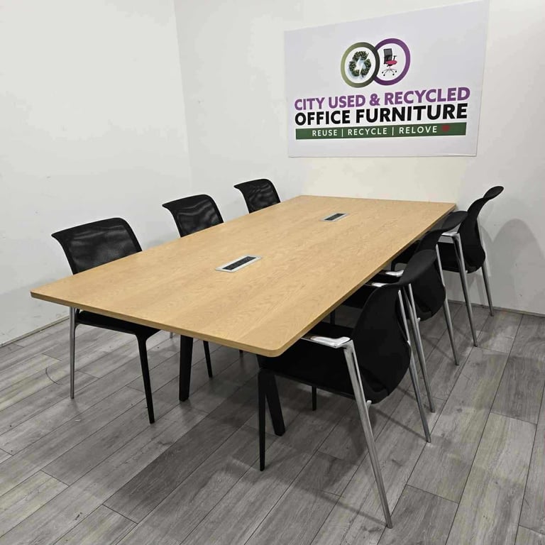 image for Vitra Boardroom Table with Power & w/ 6x Vitra Conference Chairs - DELIVERY & INSTALL
