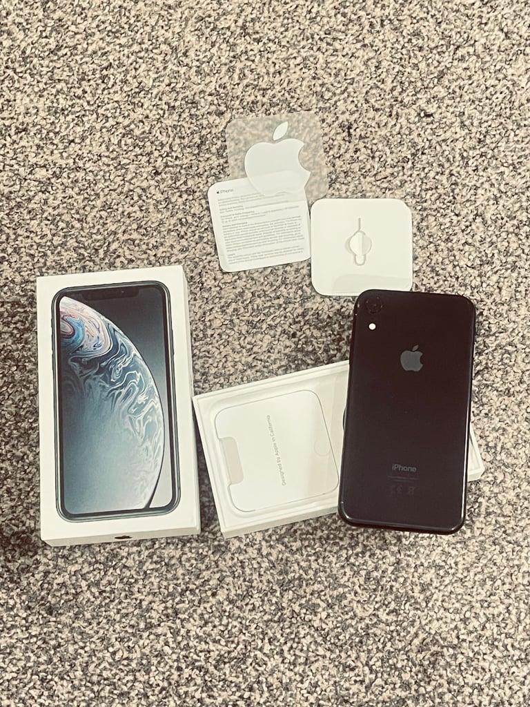 image for Apple iPhone XR black 64gb unlocked boxed 