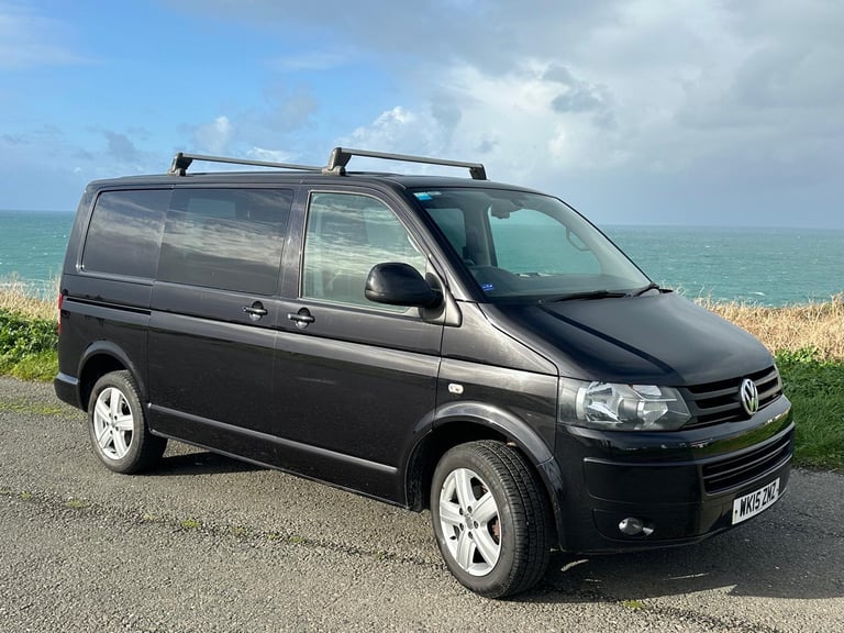 Black VW Transporter T5 Volkswagen, TRANSPORTER, Window Van, 2015, Manual, 1968 (cc)