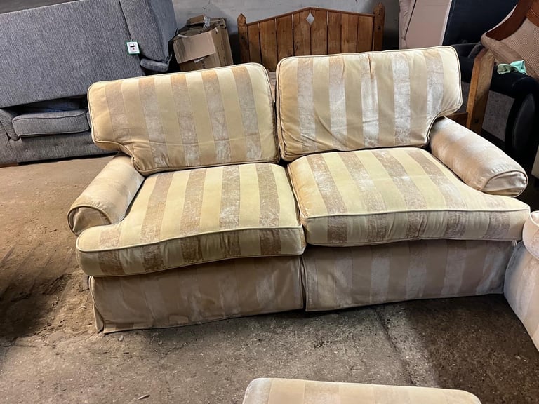 Salotti 3 seater fabric sofa 2 x armchairs and footstool - FREE DELIVERY 