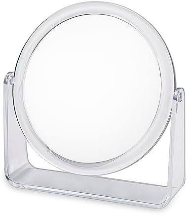 Clear Round Double Sided 360° Swivel Magnifying Makeup Mirror Tabletop Stand.POST OR COLLECT!