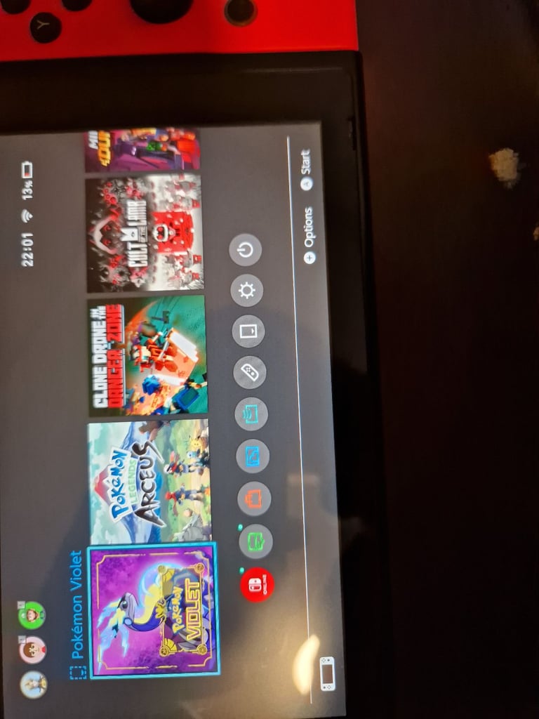 Nintendo switch with digital games and carry case (see below)