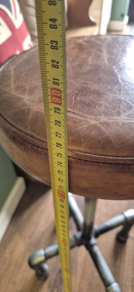 Leather adjustable stool