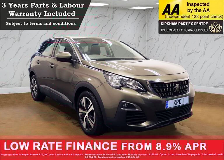 2018 Peugeot 3008 1.2 PureTech Active SUV 5dr Petrol Manual Euro 6 (s/s) (130 ps) ***DRIVE AW HAT...