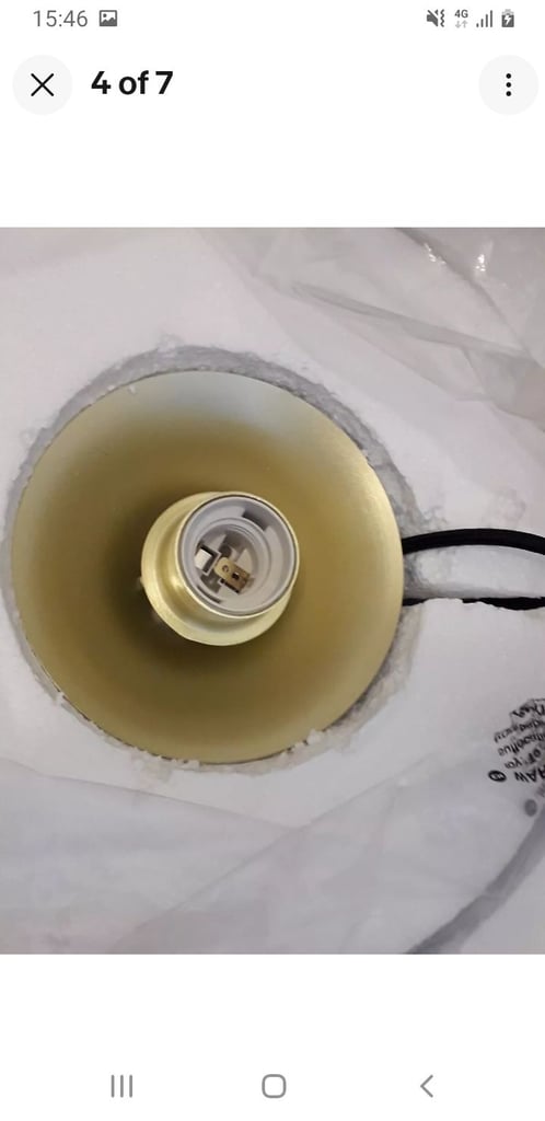 Glass shade ceiling light fitting 