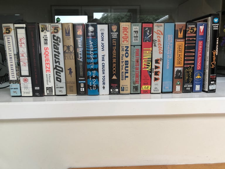 19 vhs rock music tapes 