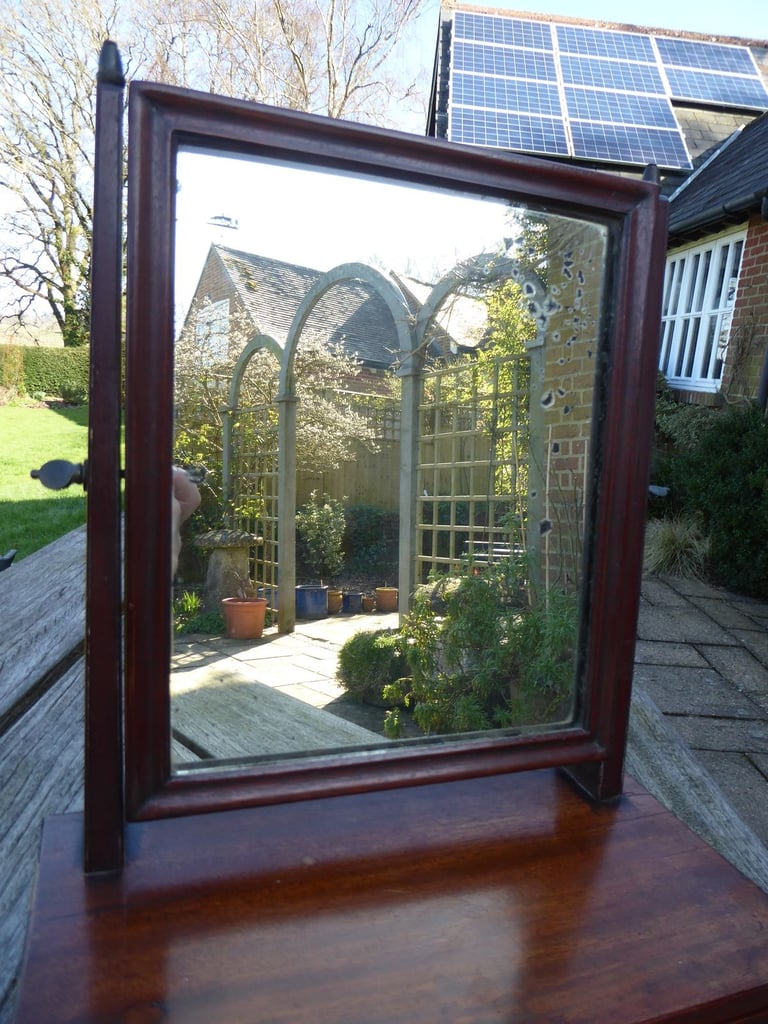 Antique Dressing Table Mirror with Drawer