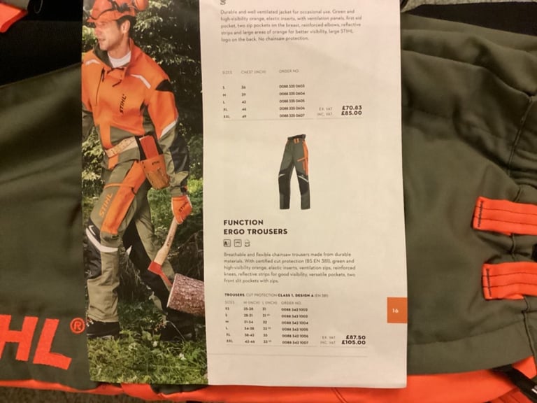 Stihl Function Ergo Trousers, in Rugby, Warwickshire