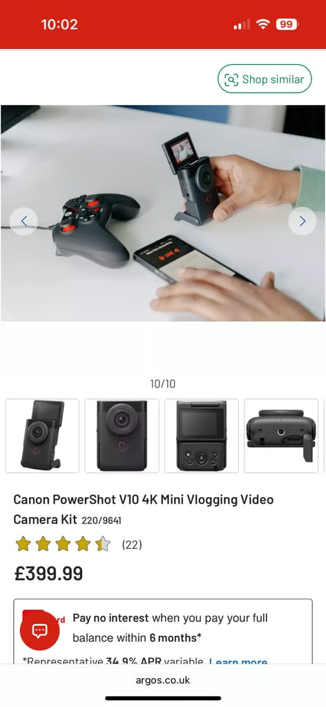 image for Cannon power shot V10