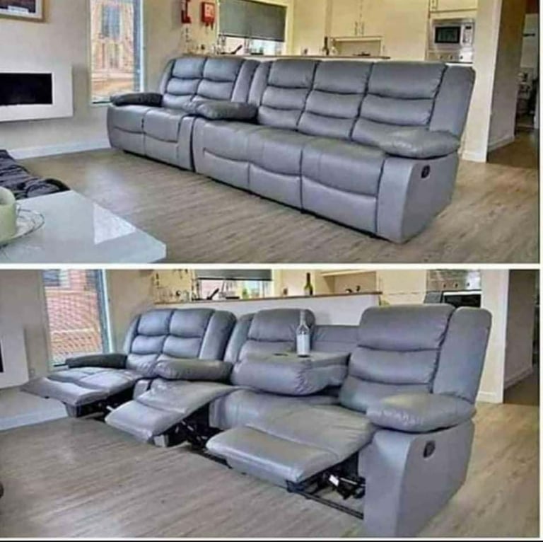 Brand New Roma Recliner Leather Corner And 3+2 Seater Sofa Set