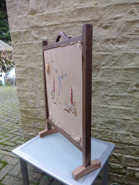 Antique Fire Screen - Appears to be an oak surround