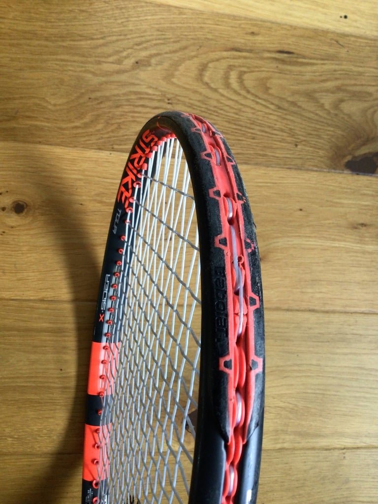 Babolat Pure Strike Tour Tennis Racket. Grip 4. New Luxilon Restring 