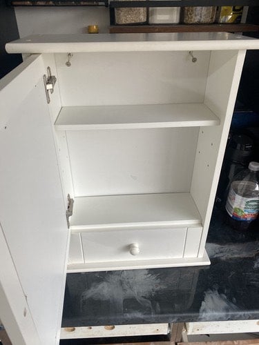 Bathroom cabinet with mirror and drawer