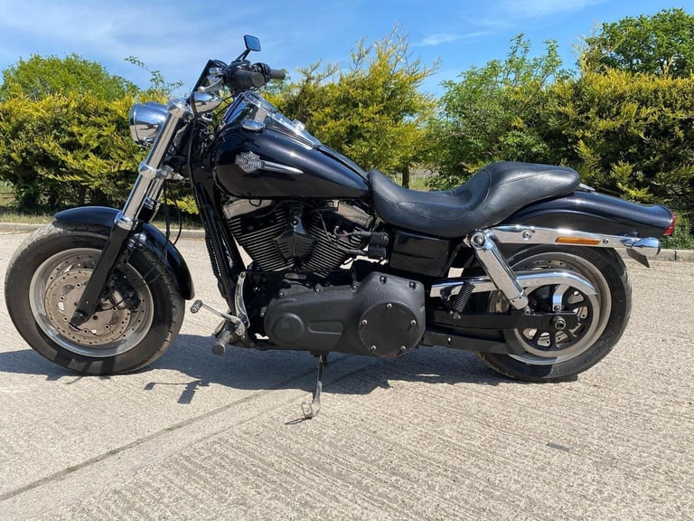 2014 14 HARLEY DAVIDSON FAT BOB FXDF [Phone number removed]DYNA BLACK CUSTOM CHOPPER