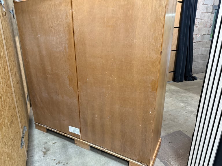 Ducal Pine Large Wardrobe 4 Door Hanging Rail & Shelves