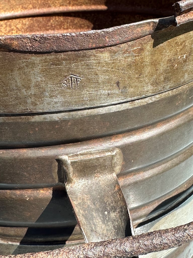 ANTIQUE FRENCH DECALITRE MEASURING JUG PITCHER, H33cm - 1900s CHAMPAGNE VINEYARD - WILL POST!