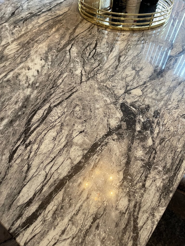 Marble Dining Table – 1 Year Old – Excellent Condition