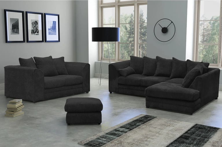 image for New DYLAN Corner L Shape Sofa & 3+2 Seater Sofa BRAND NEW ~~ SAME DAY DELIVERY 