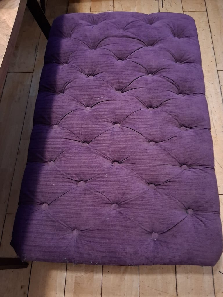 image for Purple chesterfield footstool 
