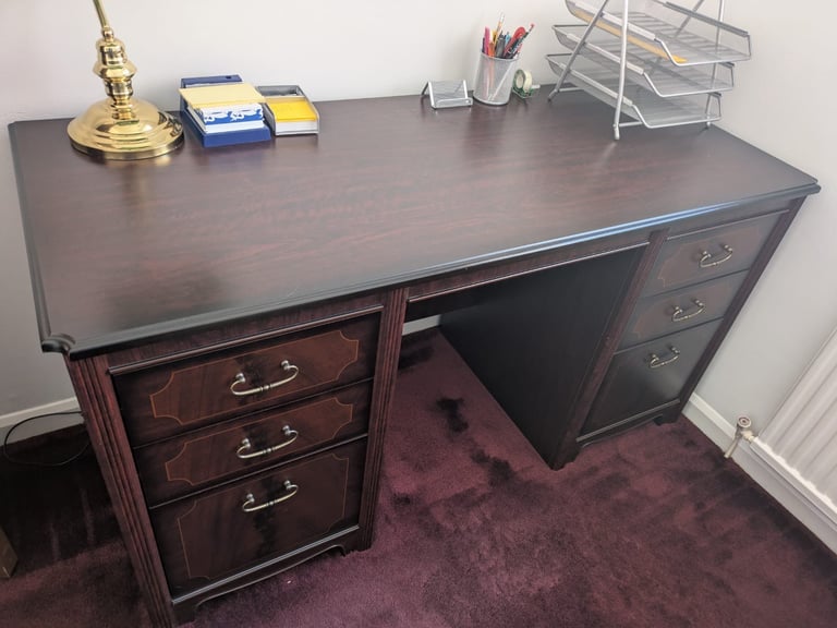 Wooden dark brown desk 
