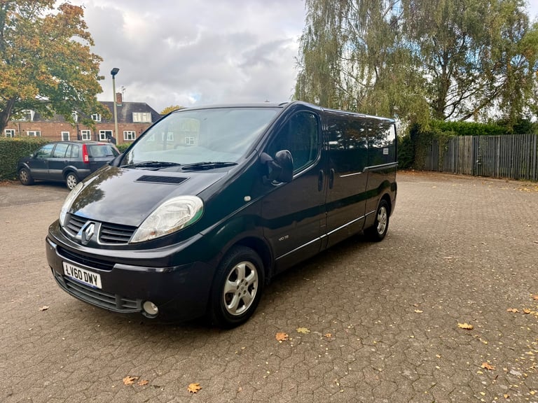 2010 Renault Trafic Sportive Sat Nav Lwb Alloys Black Vauxhall vivaro Sportive