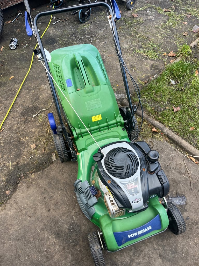 image for powerbase petrol lawnmower self propelled 