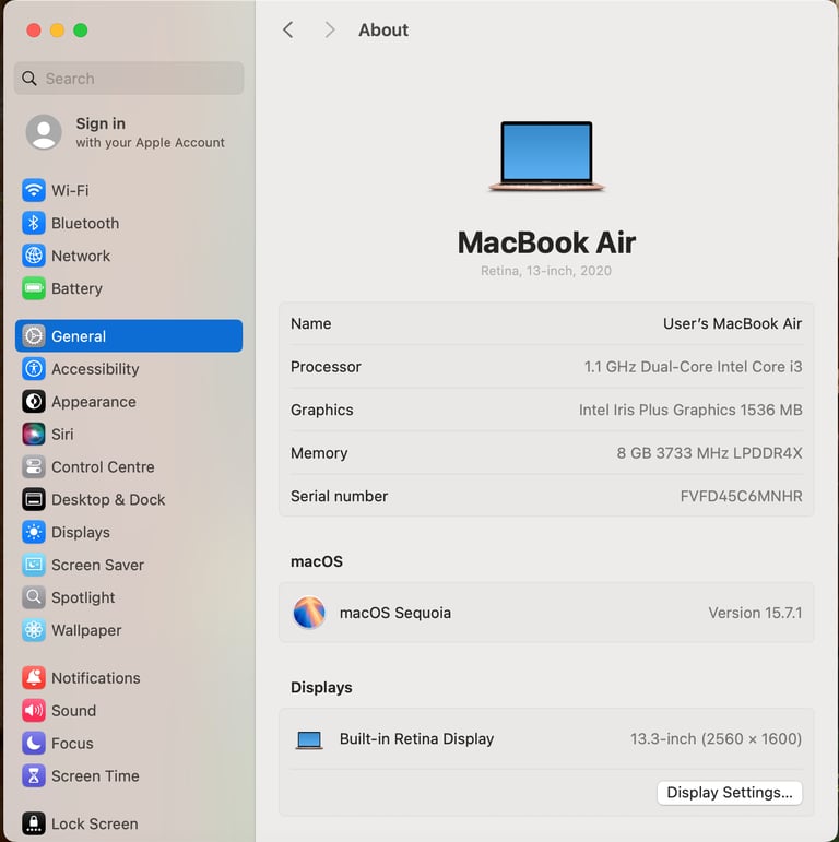 Apple MacBook Air 13” – Rose Gold (2020, Retina Display)