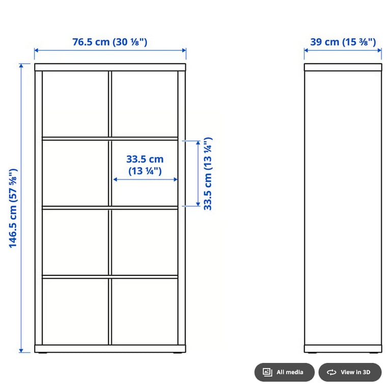 Ikea Kallax 2 x 4 book shelf bookshelf Shelving shelves Shelf book case bookcase