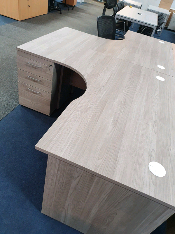 NEW Grey Corner Desk & Drawer bundle deal, huge Glasgow Showroom