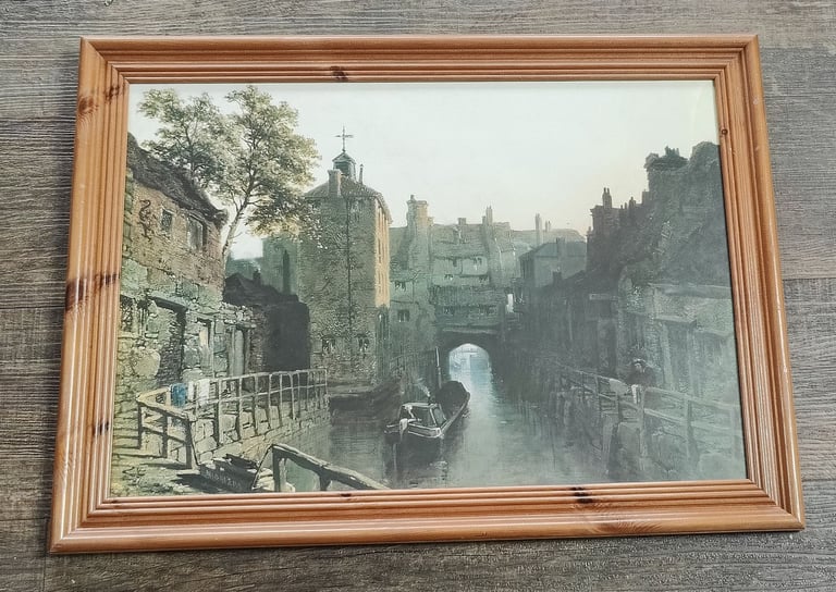 The Glory Hole in Lincoln 1860 - Rare Painting Print Framed - Edmund John Niemann