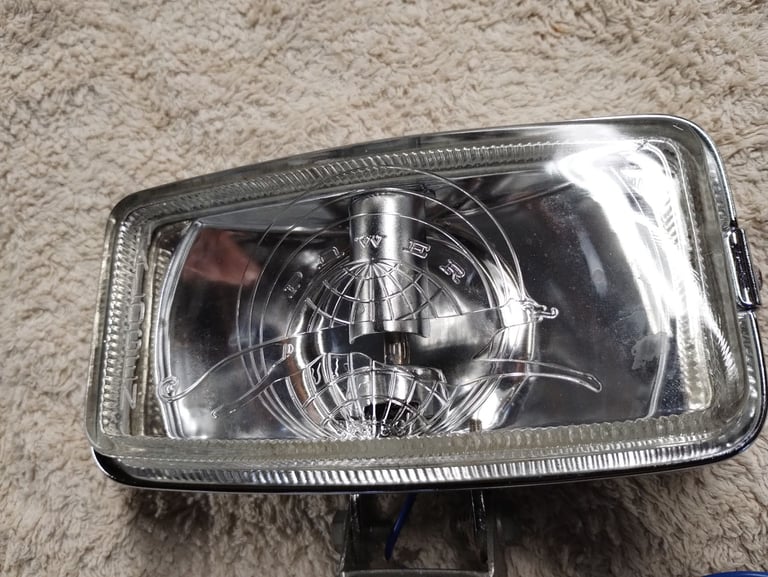 Classic car driving lamp Panther power logo on glass nice.