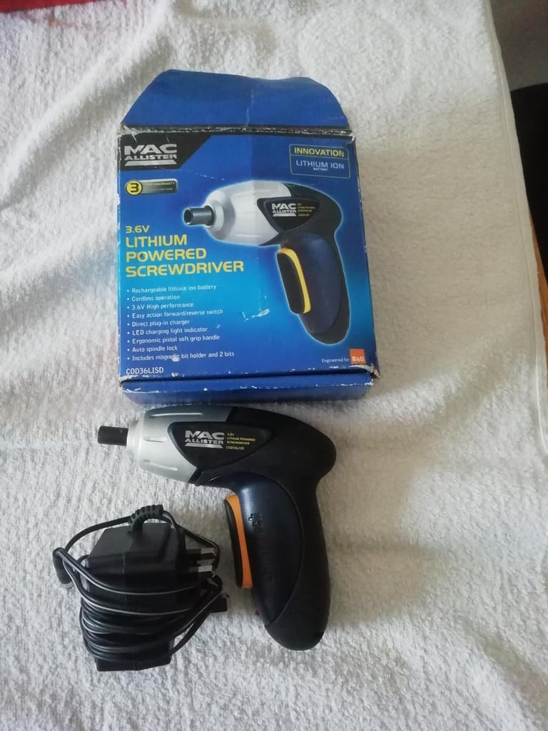 Macallister 3.6v lithium powered screwdriver