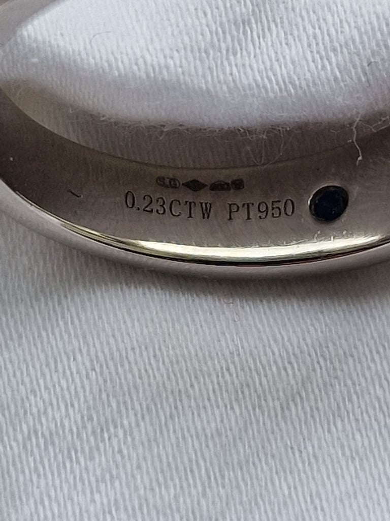 Mens Wedding Ring - Vera Wang Men's Platinum 0.23ct Total Diamond Band Size X