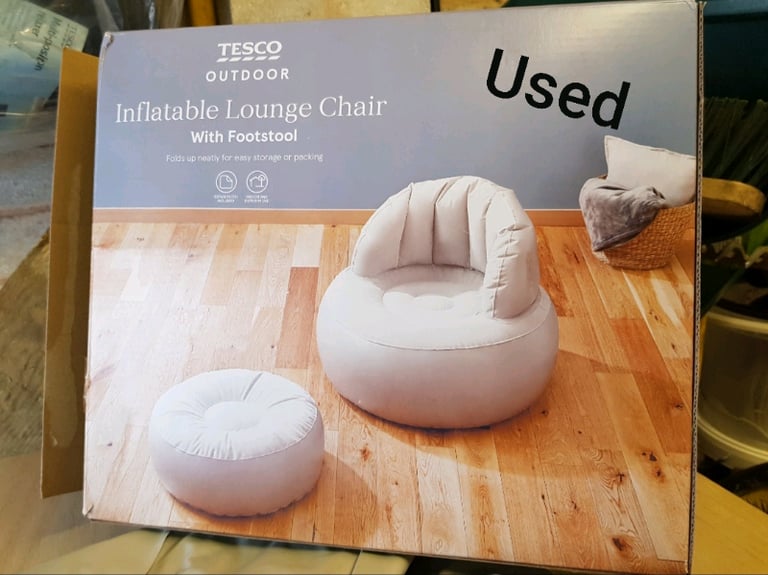 Inflatable Chair and Stool (Tesco) | in Chorley, Lancashire | Gumtree
