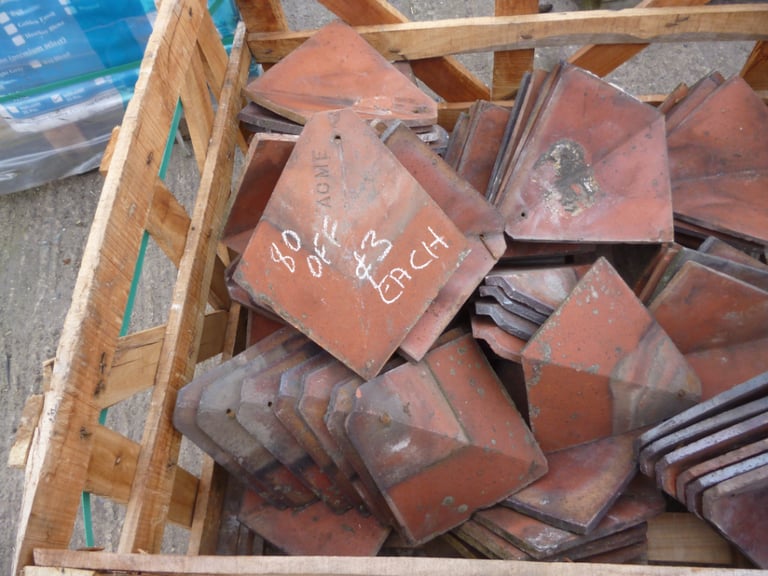 Reclaimed Arris hip tiles Bonnet tiles Rosemary hips Acne hip