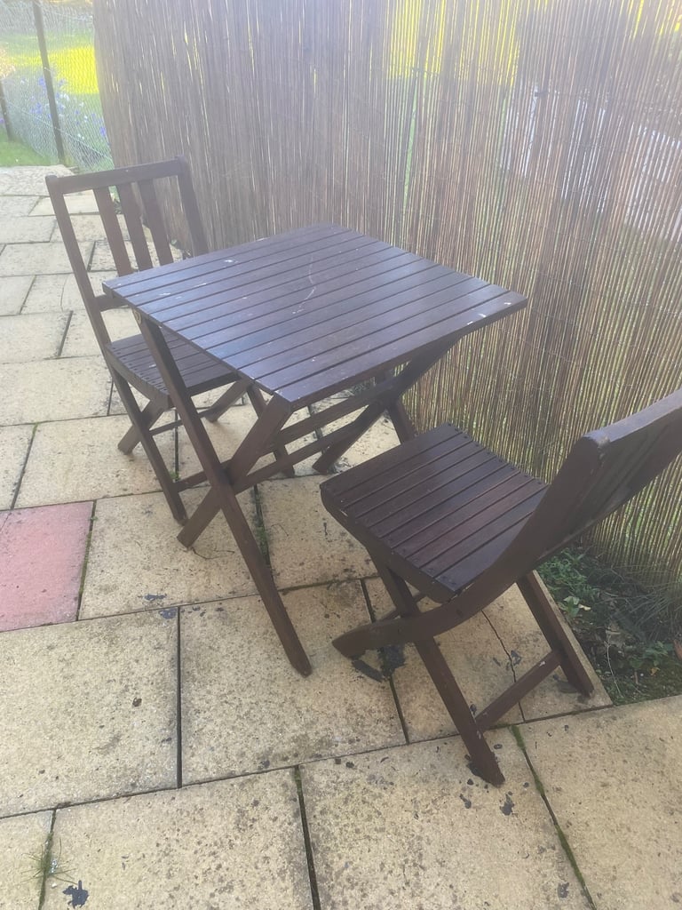 image for Wooden Garden Furniture Table and Chairs
